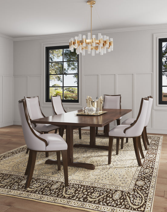 Ensemble 2 chaises de salle à manger Grand de Manhattan Comfort en similicuir - gris clair