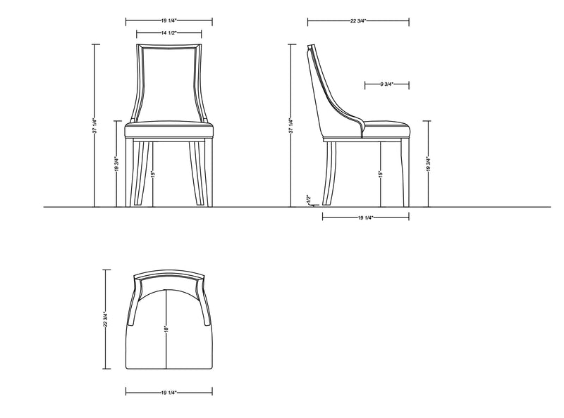 Ensemble 2 chaises de salle à manger Grand de Manhattan Comfort en similicuir - gris clair