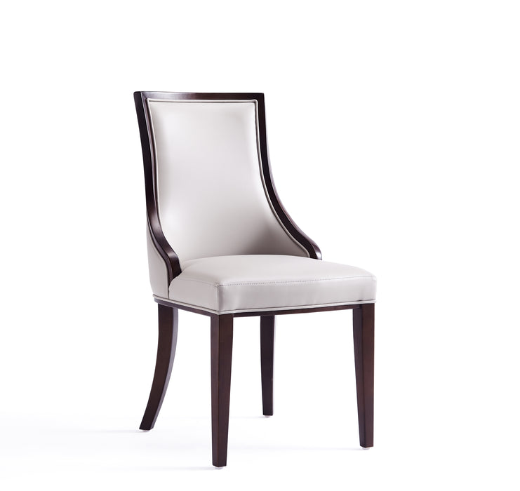 Ensemble 2 chaises de salle à manger Grand de Manhattan Comfort en similicuir - gris clair