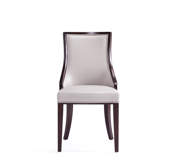 Ensemble 2 chaises de salle à manger Grand de Manhattan Comfort en similicuir - gris clair