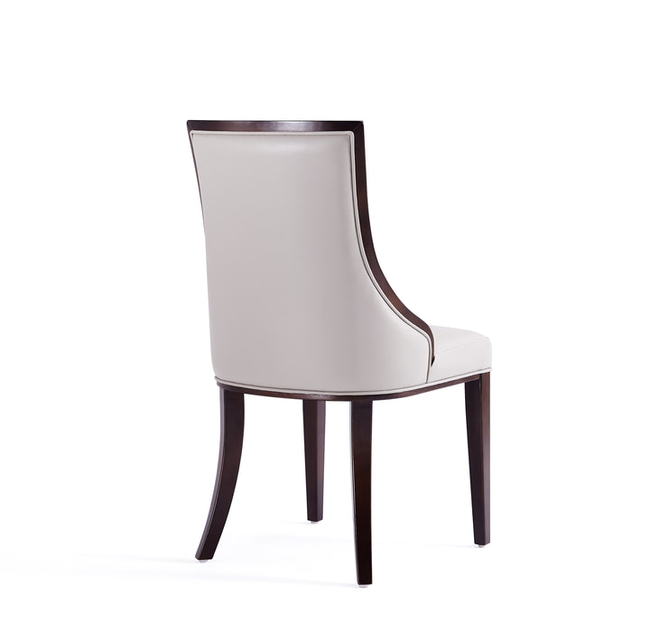 Ensemble 2 chaises de salle à manger Grand de Manhattan Comfort en similicuir - gris clair