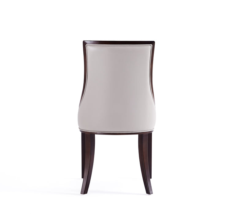 Ensemble 2 chaises de salle à manger Grand de Manhattan Comfort en similicuir - gris clair