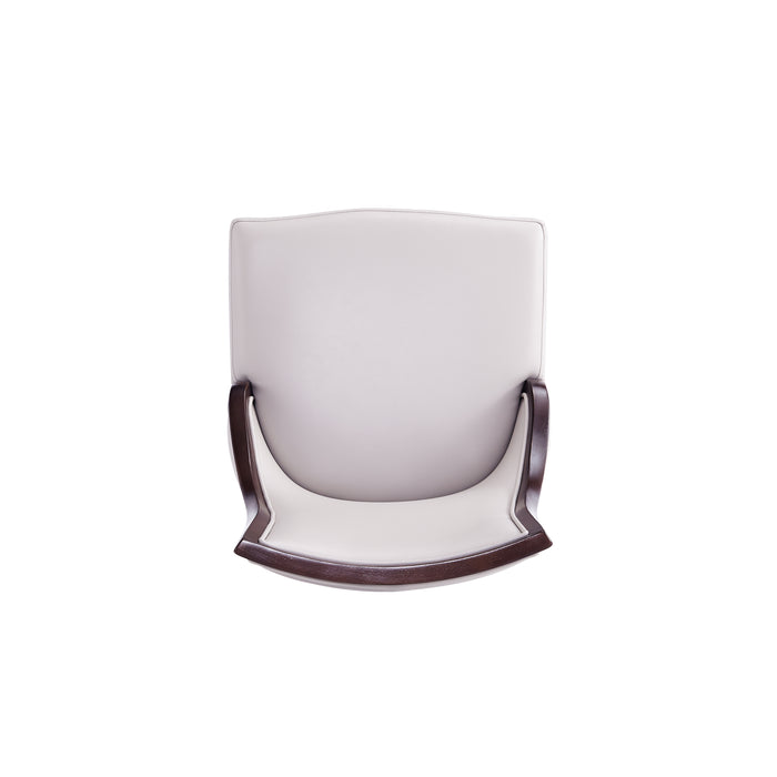 Ensemble 2 chaises de salle à manger Grand de Manhattan Comfort en similicuir - gris clair