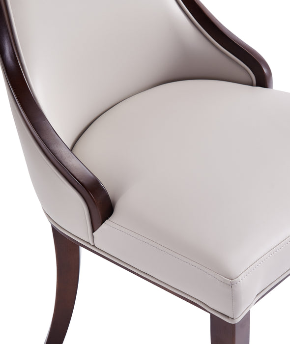 Ensemble 2 chaises de salle à manger Grand de Manhattan Comfort en similicuir - gris clair