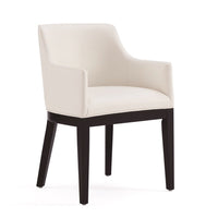 Chaise de salle à manger moderne Gansevoort de Manhattan Comfort en similicuir - crème