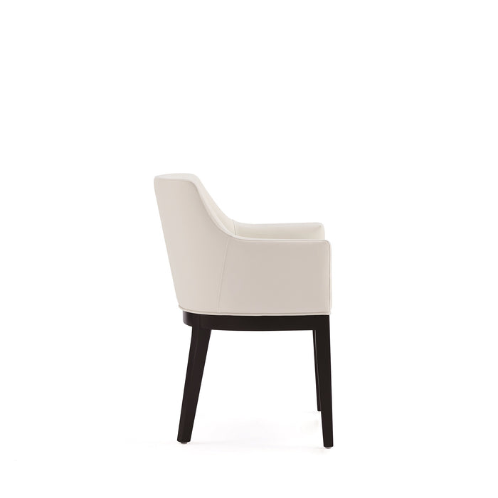 Chaise de salle à manger moderne Gansevoort de Manhattan Comfort en similicuir - crème