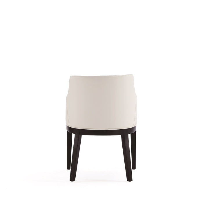 Chaise de salle à manger moderne Gansevoort de Manhattan Comfort en similicuir - crème