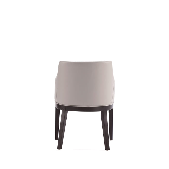 Chaise de salle à manger moderne Gansevoort de Manhattan Comfort en similicuir - gris clair