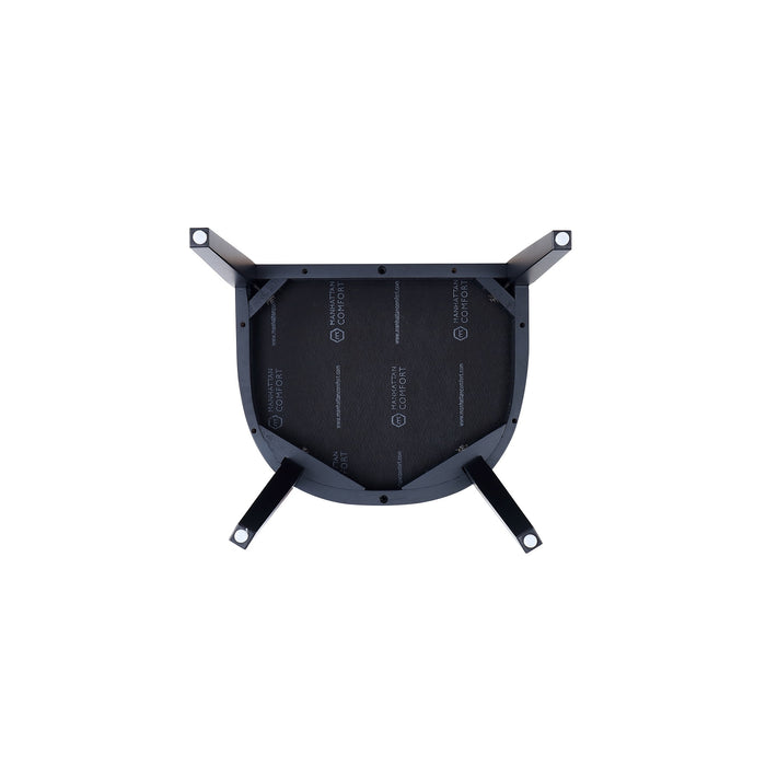 Chaise de salle à manger moderne Gansevoort de Manhattan Comfort en similicuir - gris clair