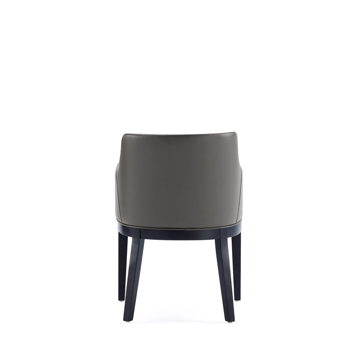 Chaise de salle à manger moderne Gansevoort de Manhattan Comfort en similicuir - gris galet