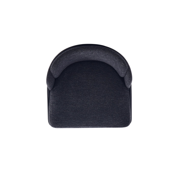 Chaise de salle à manger Flor de Manhattan Comfort en tissu - noire