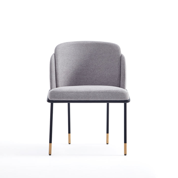 Chaise de salle à manger Flor de Manhattan Comfort en tissu - grise
