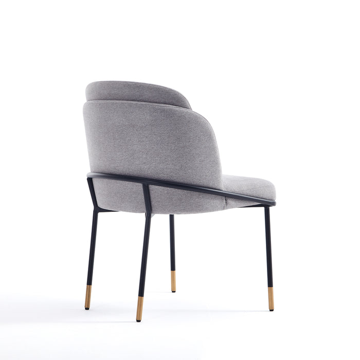 Chaise de salle à manger Flor de Manhattan Comfort en tissu - grise
