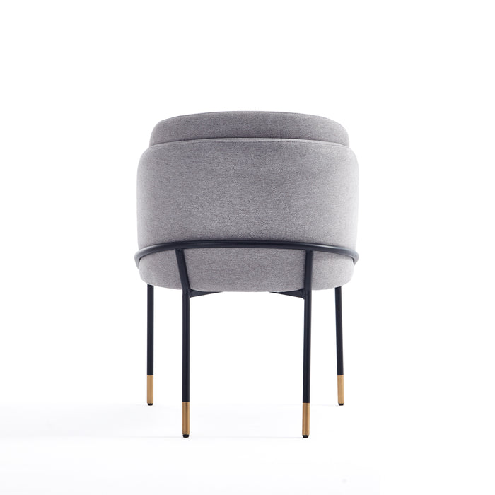 Chaise de salle à manger Flor de Manhattan Comfort en tissu - grise