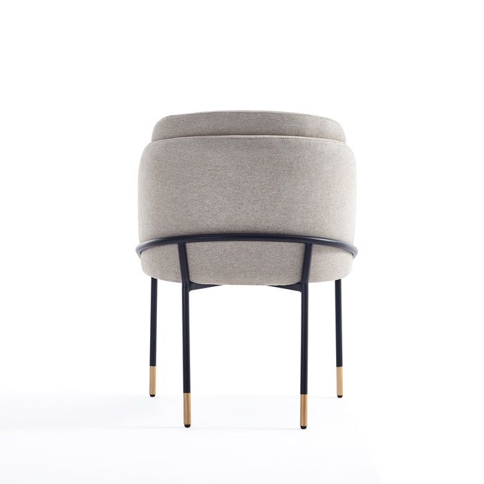 Chaise de salle à manger Flor de Manhattan Comfort en tissu - blé