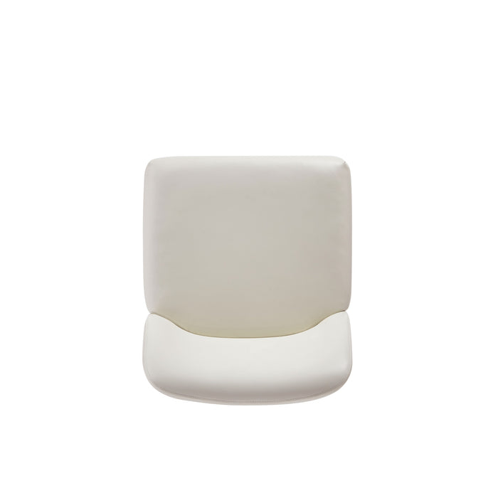 Chaise de salle à manger Serena de Manhattan Comfort en similicuir - crème