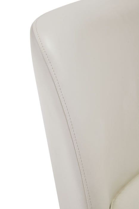 Chaise de salle à manger Serena de Manhattan Comfort en similicuir - crème