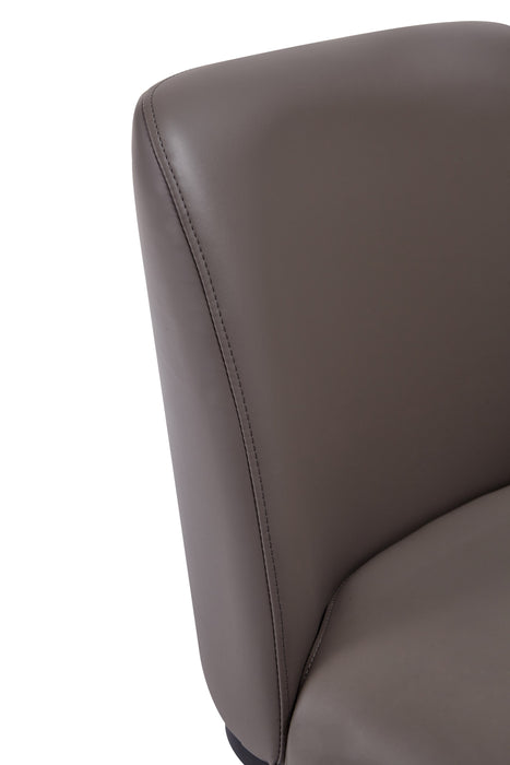 Chaise de salle à manger Serena de Manhattan Comfort en similicuir - gris