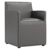 Chaise de salle à manger carrée et moderne sans accoudoirs Anna de Manhattan Comfort en similicuir - étain