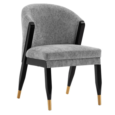 Manhattan Comfort Modern Ola Chenille Dining Chair - Grey|Chaise de salle à manger moderne Ola de Manhattan Comfort en chenille - grise