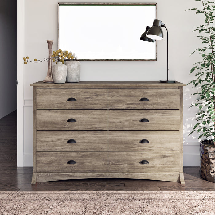 Commode Salt Spring à 8 tiroirs - gris délavé