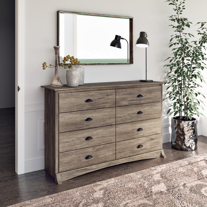 Commode Salt Spring à 8 tiroirs - gris délavé