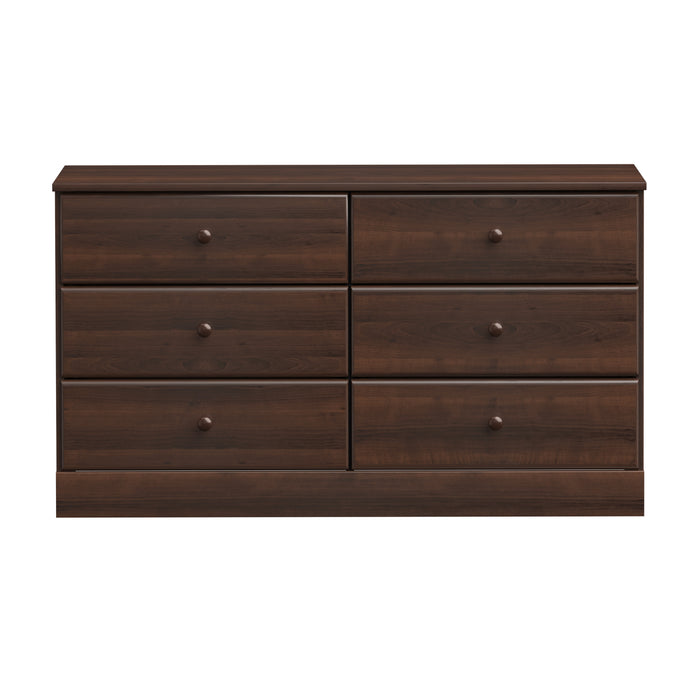 Commode Astrid à 6 tiroirs - espresso