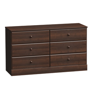 Commode Astrid à 6 tiroirs - espresso