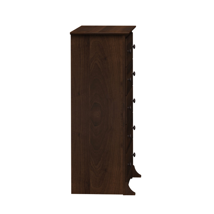 Commode verticale Sonoma à 5 tiroirs - espresso