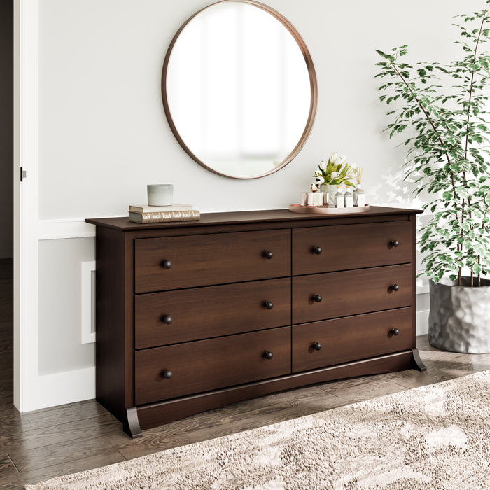 Commode Sonoma à 6 tiroirs - espresso