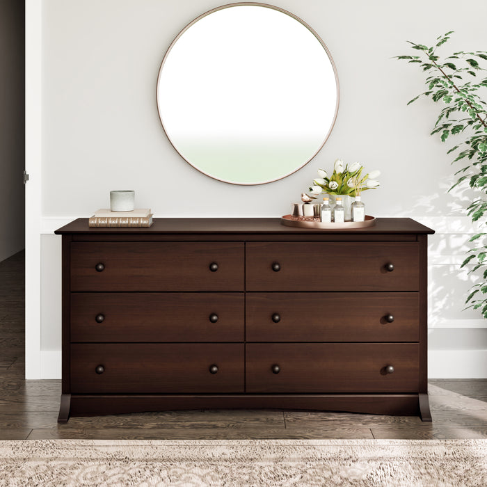 Commode Sonoma à 6 tiroirs - espresso