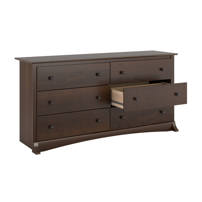 Commode Sonoma à 6 tiroirs - espresso