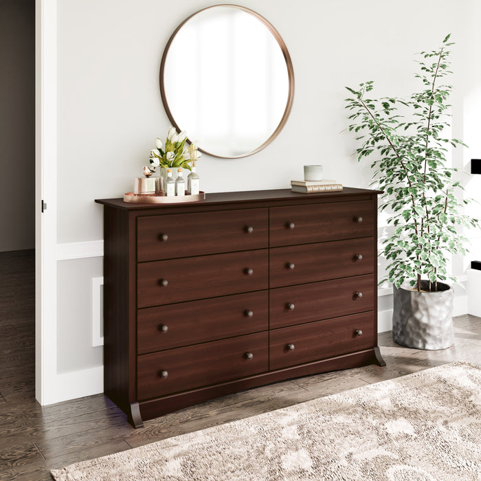 Commode Fremont à 8 tiroirs - espresso