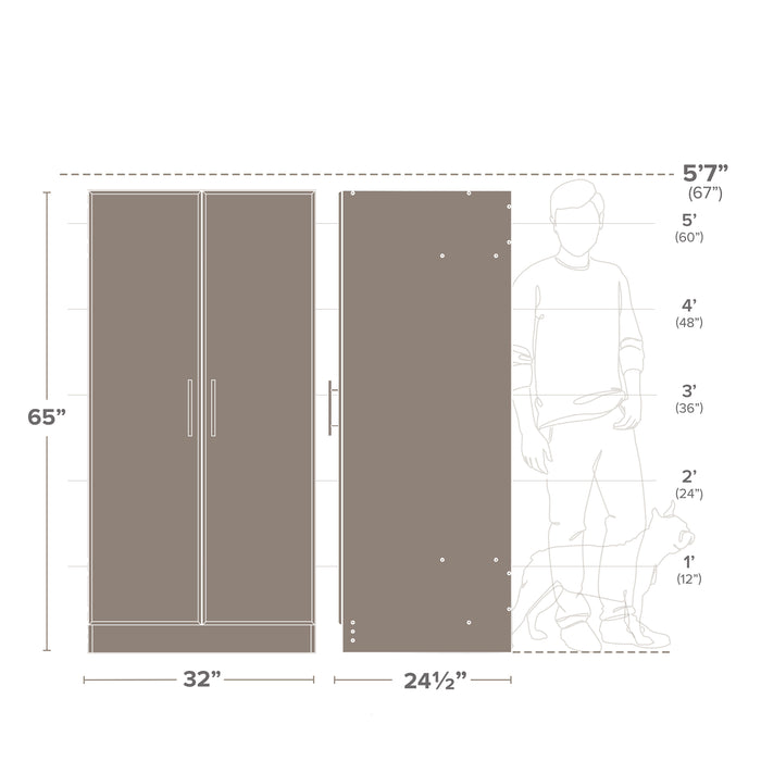 Armoire-penderie Elite de 32 po - espresso