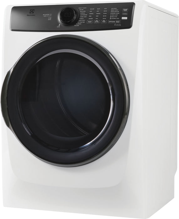 Electrolux Sécheuse électrique Perfect Steam™ à chargement frontal avec Balanced Dry™ et rafraîchissement instantané – 8,0 pi³ - ELFE773CMW