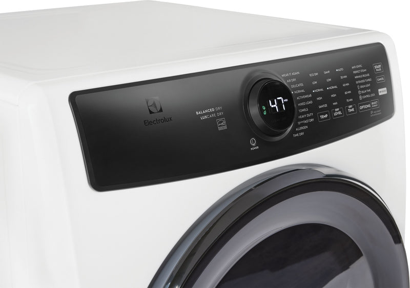 Electrolux Sécheuse électrique Perfect Steam™ à chargement frontal avec Balanced Dry™ et rafraîchissement instantané – 8,0 pi³ - ELFE773CMW