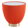 Table de bout moderne Anderson 2.0 de Manhattan Comfort avec revêtement en similicuir et dessus de table en imitation de marbre en céramique - orange
