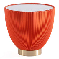 Table de bout moderne Anderson 2.0 de Manhattan Comfort avec revêtement en similicuir et dessus de t