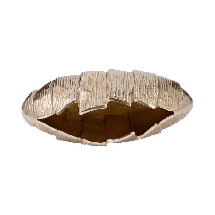 Petit vase Pavia de 8 po en métal - doré