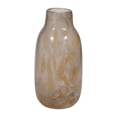 13" Foley Small Glass Vase - Ivory | Petit vase Foley de 13 po en verre - ivoire
