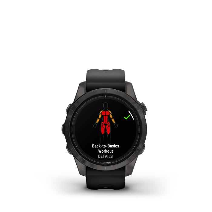 Garmin Epix™ Pro Montre Gps Intelligente - Suivi De La Sante Avec Ecran Amoled, 42 Mm - Gris Carbone