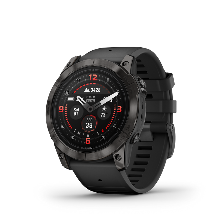 Garmin Epix™ Pro Montre Gps Intelligente - Suivi De La Sante Avec Ecran Amoled, 51 Mm - Gris Carbone