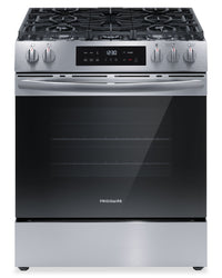  Cuisinière à gaz Frigidaire de 30 po avec commandes à l’avant et friture à air - FCFG3082BS