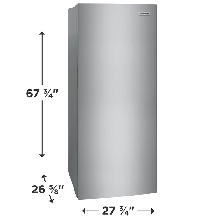 Congélateur vertical Frigidaire de 16 pi³ qui convient à une installation dans un garage - acier inoxydable - FFUE1626AV