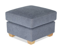 Pouf Finesse de 23 po en tissu de chenille - mousse de silex