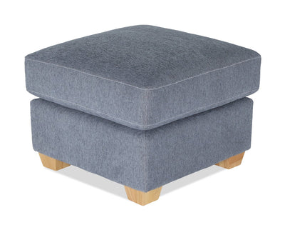 Finesse 23" Chenille Fabric Ottoman - Flint Moss | Pouf Finesse de 23 po en tissu de chenille -  mousse de silex | FINEFLOT