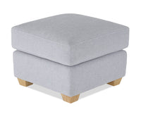  Pouf Finesse de 23 po en tissu de chenille - gris chiné 