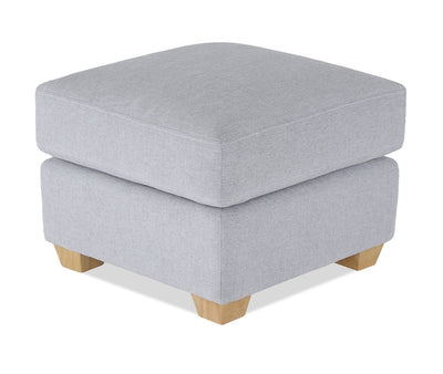 Finesse 23" Chenille Fabric Ottoman - Heather Grey | Pouf Finesse de 23 po en tissu de chenille - gris chiné | FINERAOT
