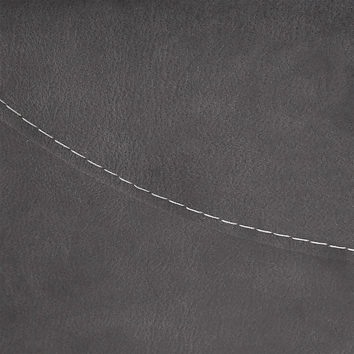 Sofa sectionnel à inclinaison électrique Floy 5 pièces en suédine avec appuie-têtes électriques et port USB - gris