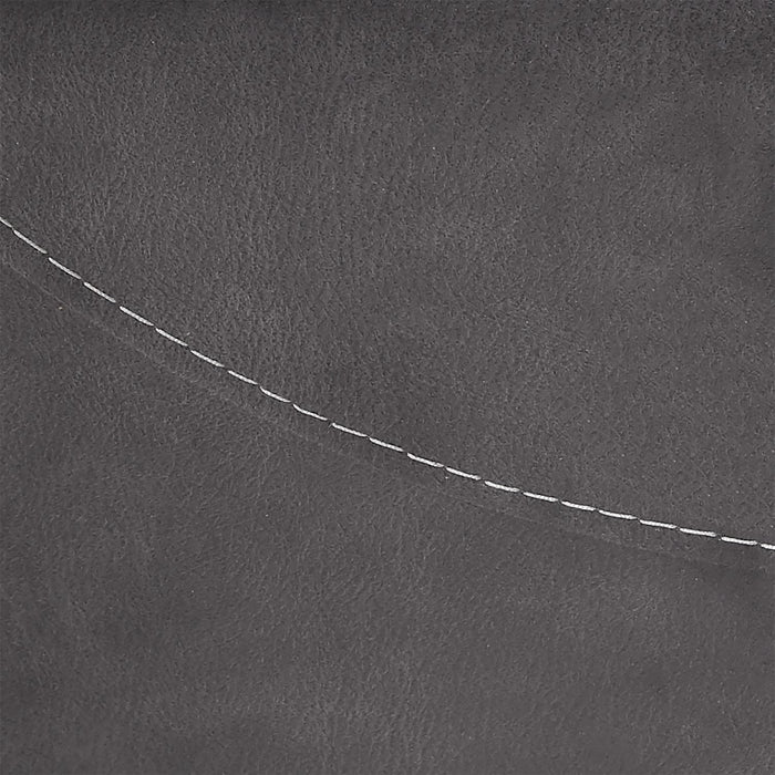 Sofa sectionnel à inclinaison électrique Floy 6 pièces en suédine avec appuie-têtes électriques, console et port USB - gris